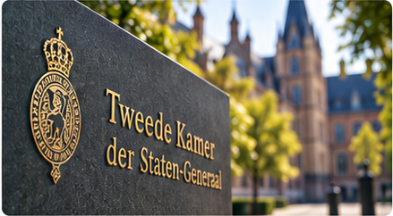Naambord van de Tweede Kamer.