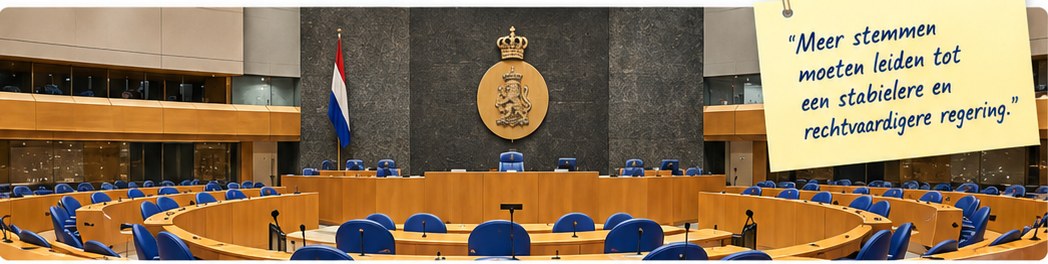 De plenaire zaal van de Tweede Kamer.